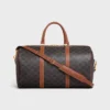 Mittlere Reisetasche aus Triomphe Canvas und Kalbsleder