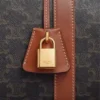 Mittlere Reisetasche aus Triomphe Canvas und Kalbsleder