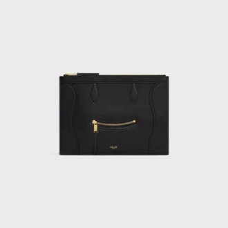 Mittlere Tasche aus glänzendem Kalbsleder