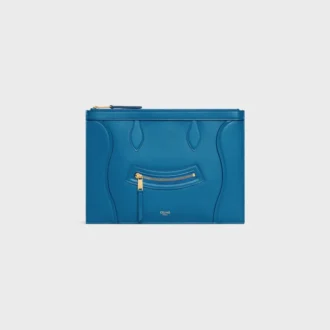 Mittlere Tasche aus glänzendem Kalbsleder