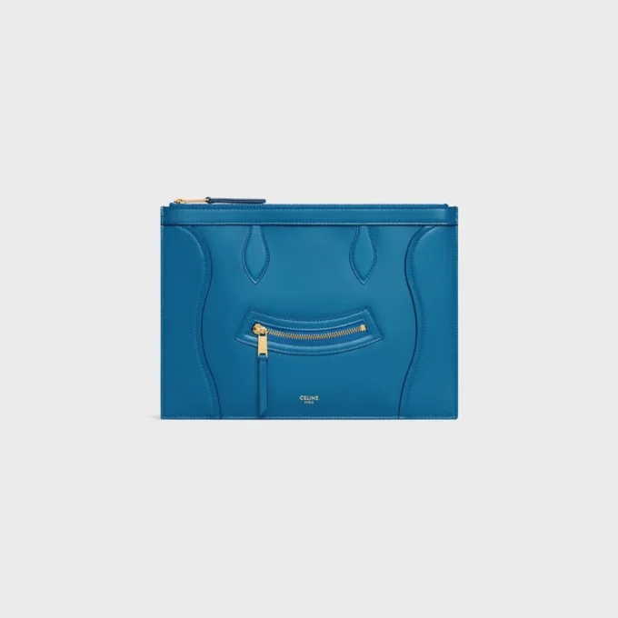 Mittlere Tasche aus glänzendem Kalbsleder