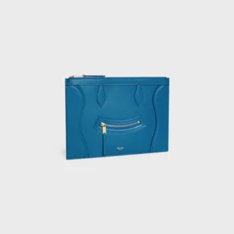 Mittlere Tasche aus glänzendem Kalbsleder