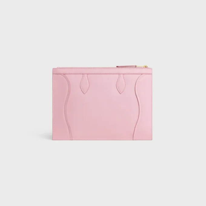 Mittlere Tasche aus glänzendem Kalbsleder