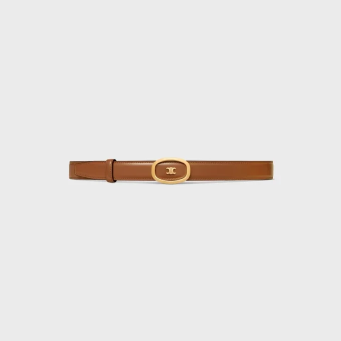 Mittlerer 25 mm wendbarer CELINE Alix-Gürtel aus Taurillon