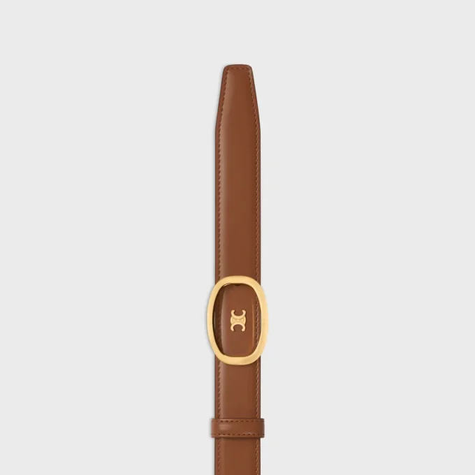 Mittlerer 25 mm wendbarer CELINE Alix-Gürtel aus Taurillon
