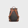 Mittlerer Rucksack Folco aus Triomphe Canvas und Kalbsleder