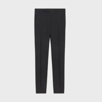 Mods-Hose aus retro-gestreifter Wollgabardine