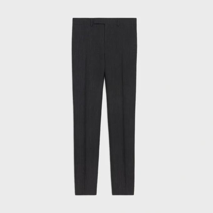 Mods-Hose aus retro-gestreifter Wollgabardine Mods-Hose aus retro-gestreifter Wollgabardine