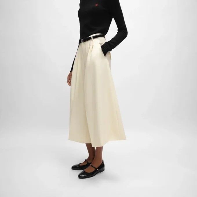 Montauk Cropped-Hose aus Diagonalwolle Montauk Cropped-Hose aus Diagonalwolle