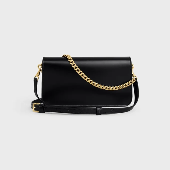 Multipochette aus glänzendem Kalbsleder