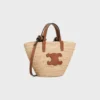 Nano Supple CELINE Classic Panier aus Raffia und Kalbsleder
