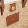 Nano Supple CELINE Classic Panier aus Raffia und Kalbsleder