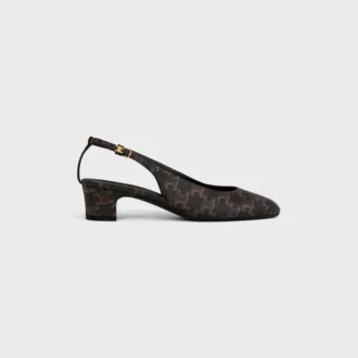Neo City Slingback aus Triomphe-beschichtetem Stoff