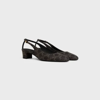 Neo City Slingback aus Triomphe-beschichtetem Stoff