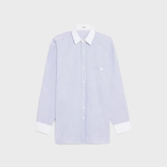 Oversize-Hemd aus gestreifter Chambray-Baumwolle
