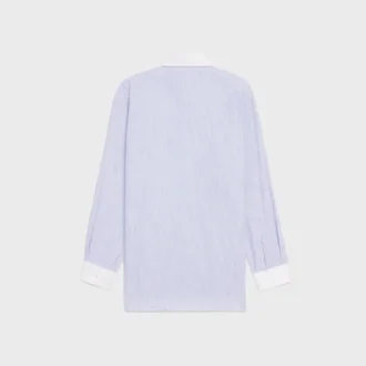 Oversize-Hemd aus gestreifter Chambray-Baumwolle