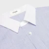 Oversize-Hemd aus gestreifter Chambray-Baumwolle Oversize-Hemd aus gestreifter Chambray-Baumwolle