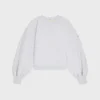 Oversize-Pullover mit Rundhalsausschnitt aus Baumwollfleece
