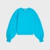 Oversize-Pullover mit Rundhalsausschnitt aus Baumwollfleece