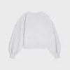 Oversize-Pullover mit Rundhalsausschnitt aus Baumwollfleece