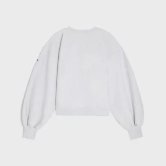 Oversize-Pullover mit Rundhalsausschnitt aus Baumwollfleece