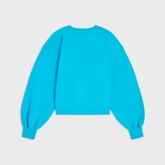 Oversize-Pullover mit Rundhalsausschnitt aus Baumwollfleece