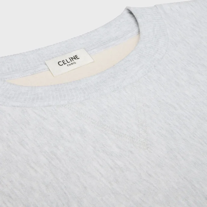 Oversize-Pullover mit Rundhalsausschnitt aus Baumwollfleece