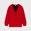 Oversized-Pullover mit V-Ausschnitt aus Kaschmir Oversized-Pullover mit V-Ausschnitt aus Kaschmir