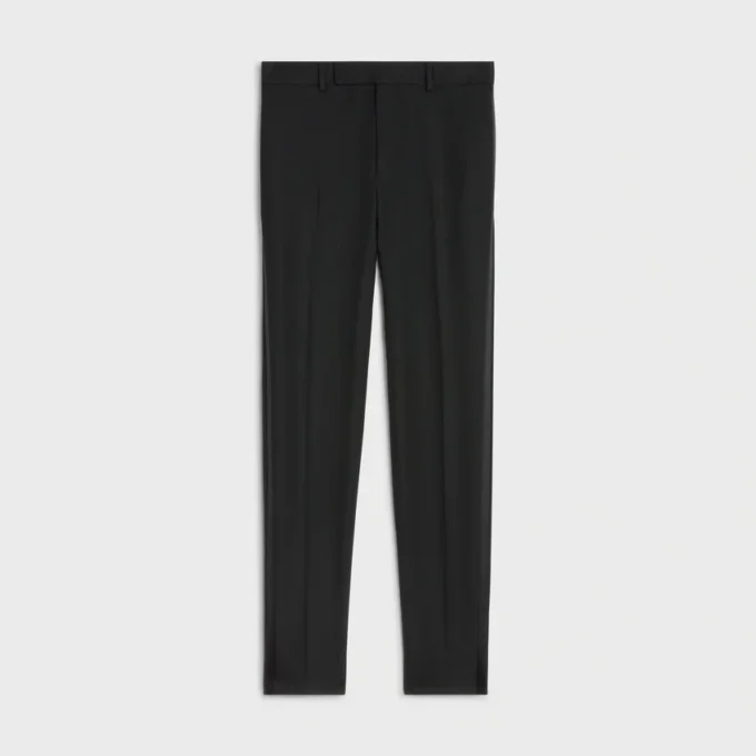 Pantalon Classique Tux aus Grain De Poudre-Wolle Pantalon Classique Tux aus Grain De Poudre-Wolle