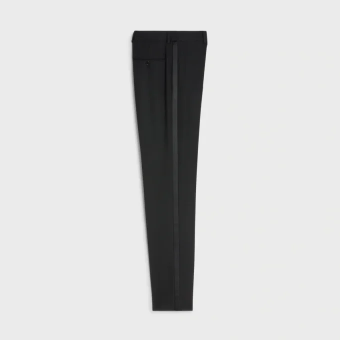 Pantalon Classique Tux aus Grain De Poudre-Wolle Pantalon Classique Tux aus Grain De Poudre-Wolle