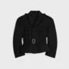 Peplum-Jacke aus Wollgabardine