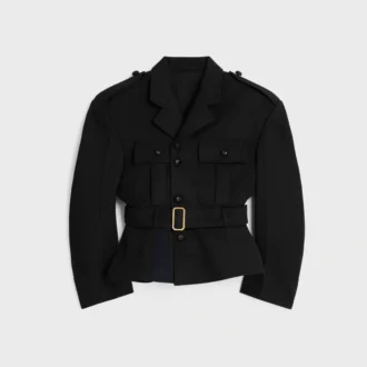 Peplum-Jacke aus Wollgabardine Peplum-Jacke aus Wollgabardine