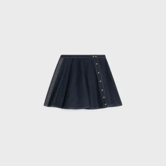 Peplum-Rock aus leichtem Baumwoll-Denim