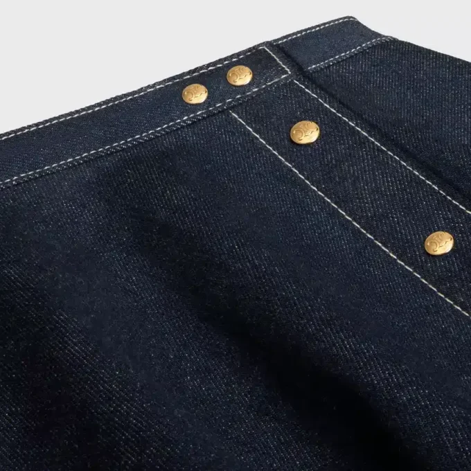 Peplum-Rock aus leichtem Baumwoll-Denim Peplum-Rock aus leichtem Baumwoll-Denim