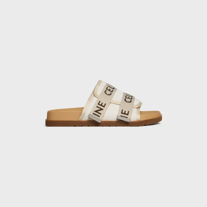 Pitea-Sandale aus Canvas mit „CELINE“-Jacquard Pitea-Sandale aus Canvas mit „CELINE“-Jacquard