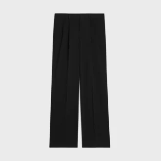 Plisseehose aus Baumwoll-Canvas