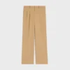 Plisseehose aus Baumwoll-Canvas