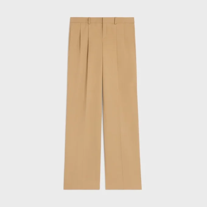 Plisseehose aus Baumwoll-Canvas