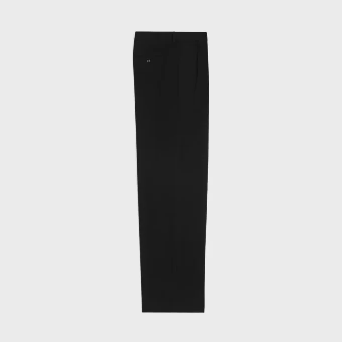 Plisseehose aus Baumwoll-Canvas