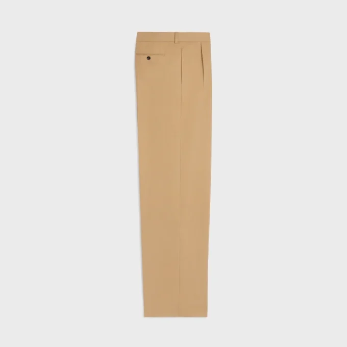 Plisseehose aus Baumwoll-Canvas