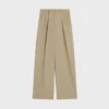 Plisseehose aus Baumwoll- und Wollgabardine
