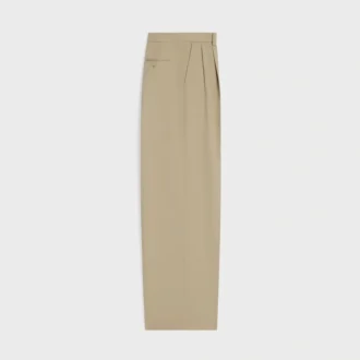 Plisseehose aus Baumwoll- und Wollgabardine Plisseehose aus Baumwoll- und Wollgabardine