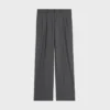 Plisseehose aus Kaschmir-Canvas