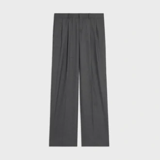 Plisseehose aus Kaschmir-Canvas
