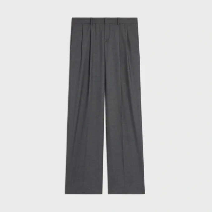 Plisseehose aus Kaschmir-Canvas