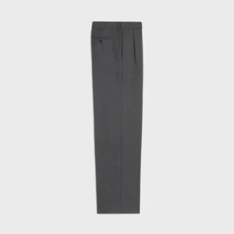 Plisseehose aus Kaschmir-Canvas