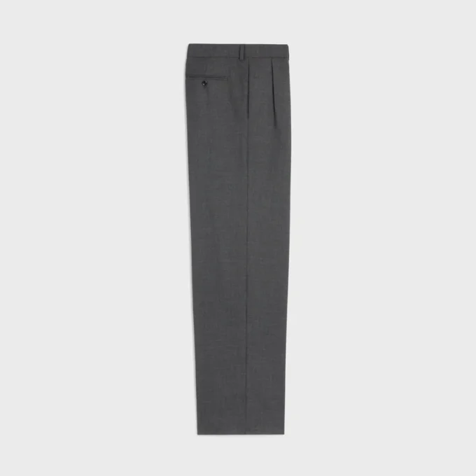 Plisseehose aus Kaschmir-Canvas