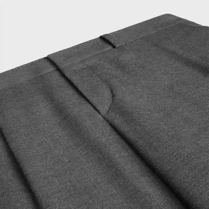 Plisseehose aus Kaschmir-Canvas