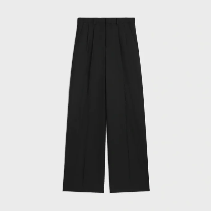 Plisseehose aus leichtem Wollgabardine Plisseehose aus leichtem Wollgabardine