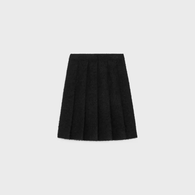 Plisseerock aus Bouclette Natta Plisseerock aus Bouclette Natta